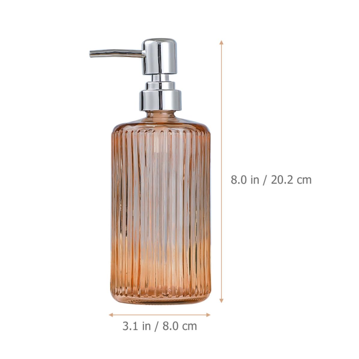 OUNONA Dispensador de Jabón Líquido de Vidrio 500ml Portátil para Hotel y Viaje, Set de 3piezas para Gel de Ducha y Champú Recargable