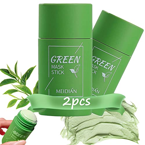 Jsmaaser 2Pcs Green Tea Mask Stick For Face, Natural Green Tea Mask, Deep Pore Cleansing, Oil Control Face Mask, Blackhead Remover, Green Tea Extract Clay Mask For All Skin Types Of Men And Women #TOP19