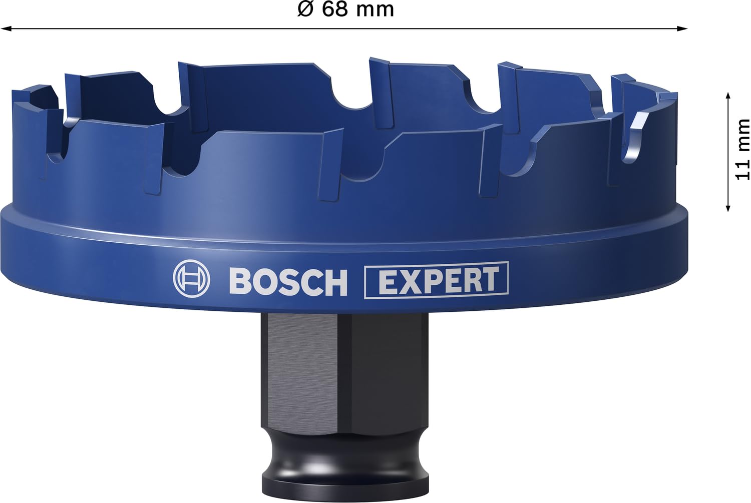 Bosch 1x Otwornica EXPERT Sheet Metal PC Plus (do Blachy stalowe ze stali nierdzewnej, Blachy stalowe, Ø 68 mm, Professional Akcesoria Wiertarki)