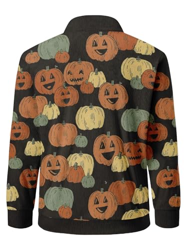 Mens Halloween Henley Sweatshirts Oversized Spooky Season Horrible Comfortable Casual Long Sleeve Tops3