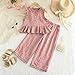 Teen Girls Plaid Outfits Summer Ruffles Button Tank Top Wide Leg Pants Set Kids Two Piece Trendy Cute (Pink, 4-5 Years)