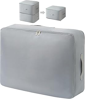 Sac de Compression Ultime,Sac Sous Vide Couette,Housse Sous Vide Pour Couette,Organisateur d'Auto-Compression Ultra Peu Encombrant,Sacs de Rangement Pour Couettes,Voyage et Maison (Gris, L)