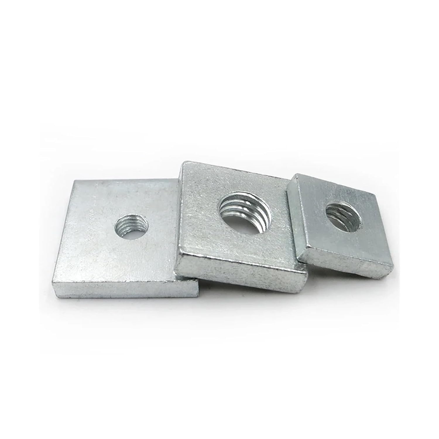 20-40Pcs M2 M3 M4 M5 M6 M8 Square Nut Carbon Steel Galvanized Zinc Plated Thin Quadrangle Block (Color : 40pcs, Size : M5x18x18x4mm)