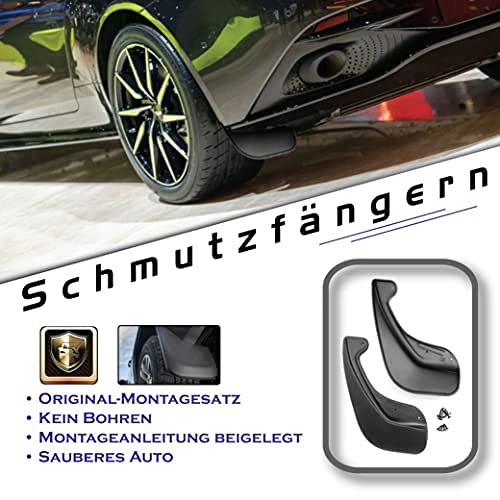 Image of FROSCH Car Rubber Mudflaps Front Lada Vesta, 2015-> SED, 2 pcs with Fastener & Mounting Screws