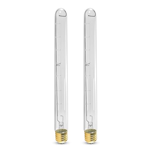 MCLXYK Clear Light Bulb 40W T8 E26 Base, 120V, 2700K, 190 Lumens, 11 inch Long, 2Pcs