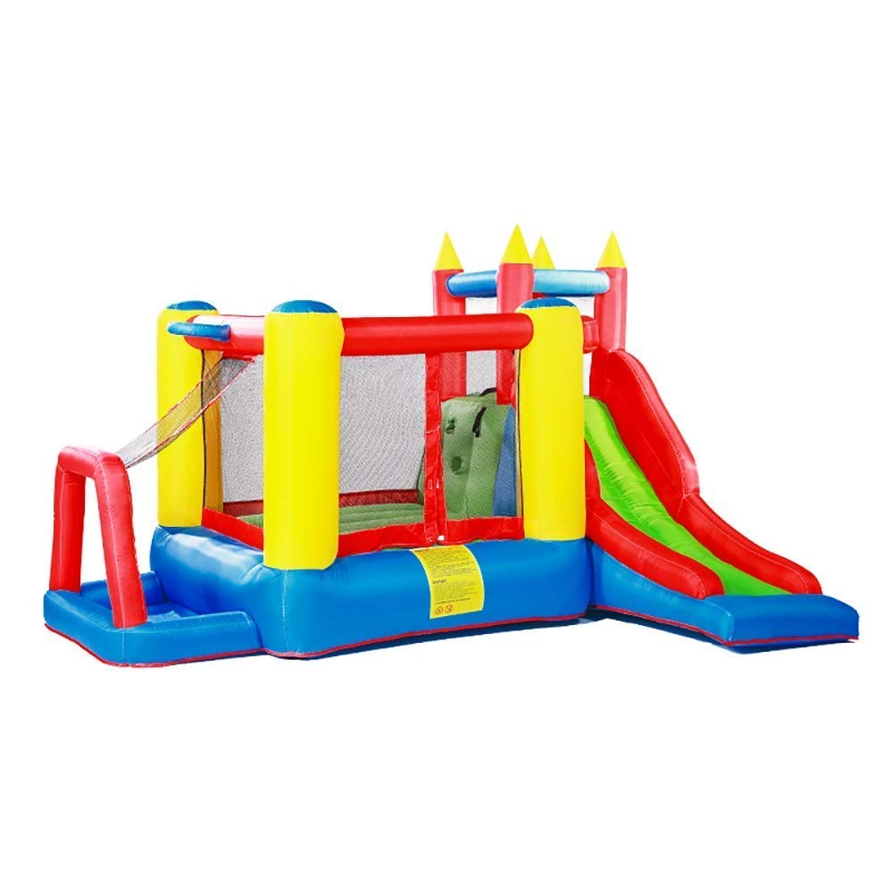 Casa de Rebote Casa de Rebote Inflable Castillo Hinchable Divertido con Toboganes de Agua Castillo Hinchable Divertido con soplador para niños Castillo de Salto Juego al Aire Libre A