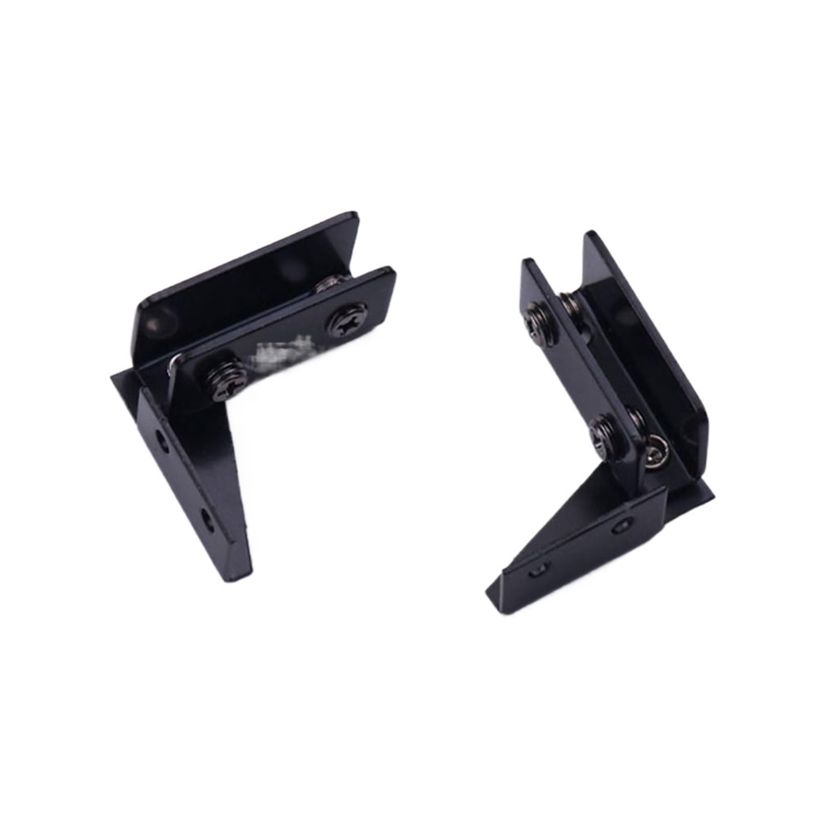 2PCS Zinc Alloy Door Hinge Furniture No Drilling Cabinet Door Hinge(Black)