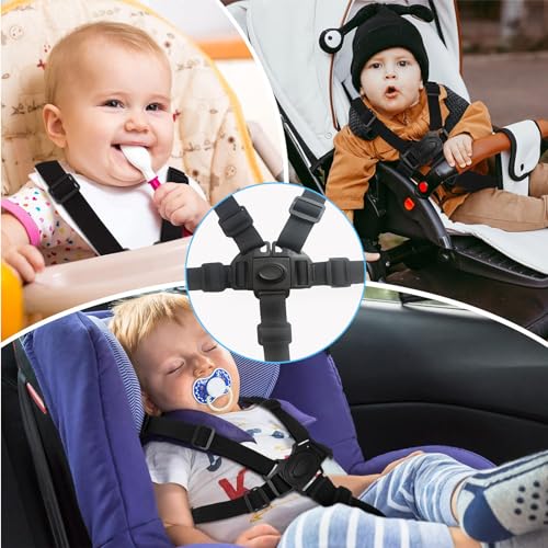 YANINEE 5 Punkt Verstellbare Sicherheitsgurt für Kinderwagen Tripp Trapp Gurt Hochstuhl