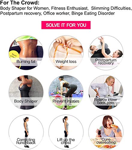 Yianna Waist Trainer For Women Latex Underbust Waist Corsets Cincher Hourglass Body Shaper 4 Hooks, (Size M, Black) #TOP6