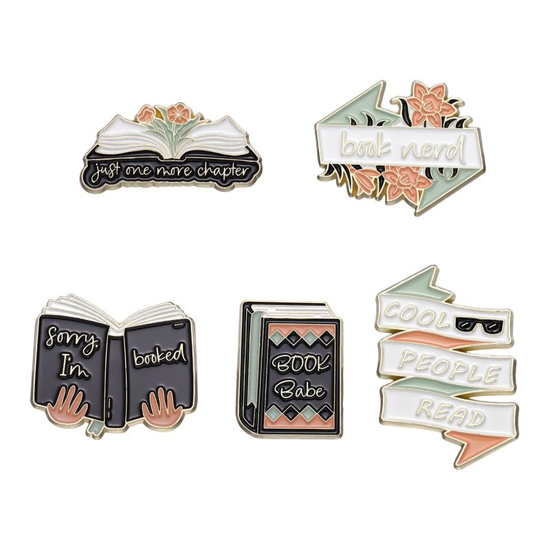 Just One More Chapter Enamel Pin Creative Backpack Brooch Of Reading Book As Bookworm And Student Gift2