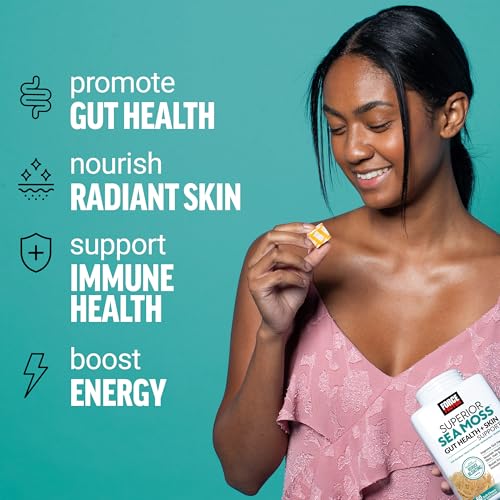 image for Force Factor Superior Sea Moss Gut Health + Skin Support, Support Gut 