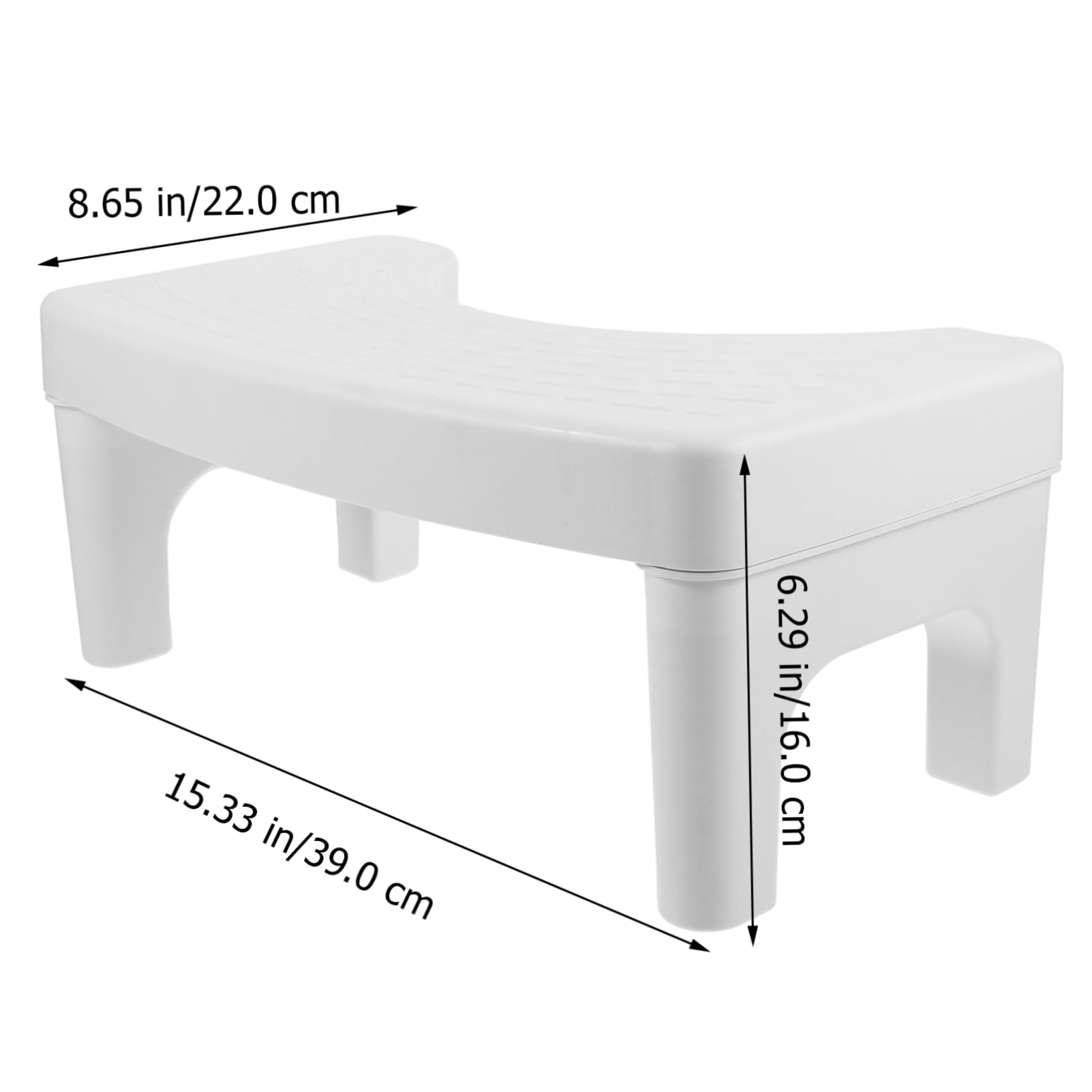 Didiseaon Plastic Toilet Foot Stool Anti-Slip Bathroom Step Stool Small Foot Rest for Home Ergonomic Design