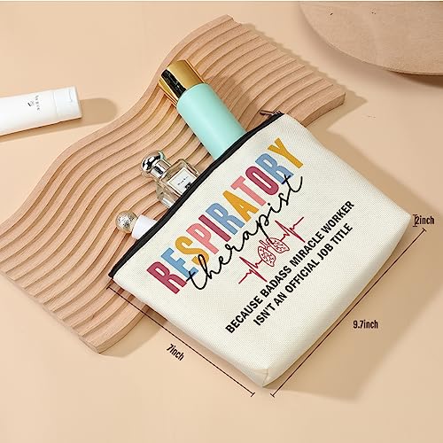 Funny Respiratory Therapist Cosmetic Bag Makeup Bag Respiratory Therapist Gifts RT Gift for Women Work Adult Humor Employee Pulmonology Nurse Coworker Graduation Birthday Christmas Thank You Gifts2