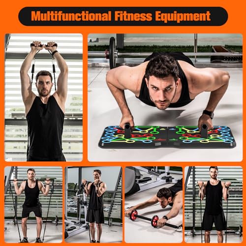 image for AERLANG Push Up Board, Portable Multifunctional Pushup Board, Foldable