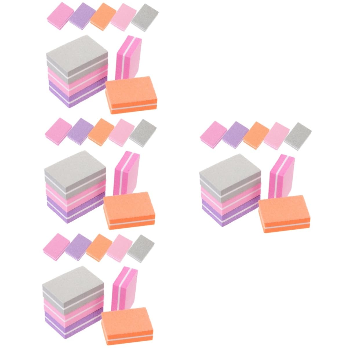 Beaupretty Lima De Uñas Clavo Lijado Buffer Cutícula Bloquear Pulidor Uñas Gel Para Uñas Nail Gel Bloque De Tampón De Uñas Bloques Amortiguadores De Esponja Para Uñas 100 Piezas*4