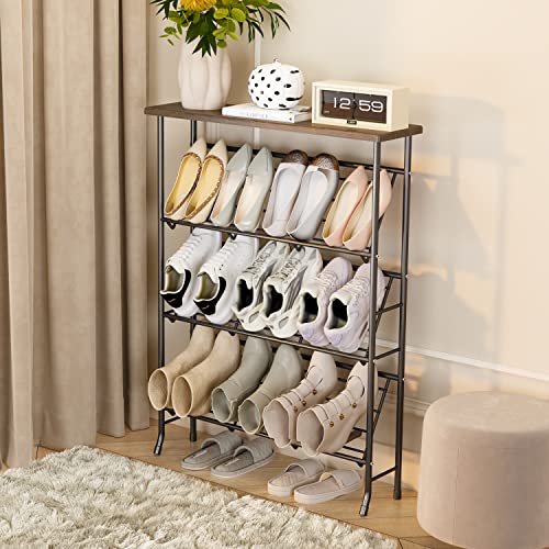 JZM-Shoe-Rack-Storage-Narrow-4-Tier-Metal-Shoe-Storage-Shelf-Free-Standing-Shoe-Racks-Space-Saving-Shoe-Rack-Organizer-for-Entryway-Hallway-Bedroom-Living-Room12-16-Pair JZM Shoe Rack Storage Narrow 4 Tier Metal Shoe Storage Shelf Free Standing Shoe Racks Space Saving Shoe Rack Organizer for Entryway Hallway Bedroom Living Room12 16 Pair