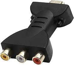 RGB to HDMI Adapter, 1080P RCA to HDMI Converter, AV to HDMI Component Video Audio Connector Gold Plated Interface, Plug & Play, Universal Compatibility for TV Laptop Xbox PS3 DVD Durable & Compact