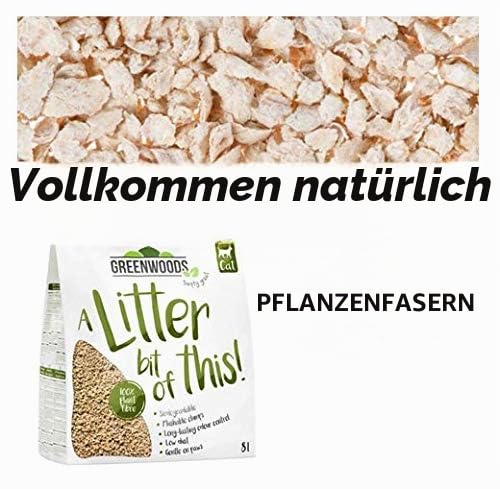 Greenwoods Katzenstreu, natürlich, 3 x 8 l
