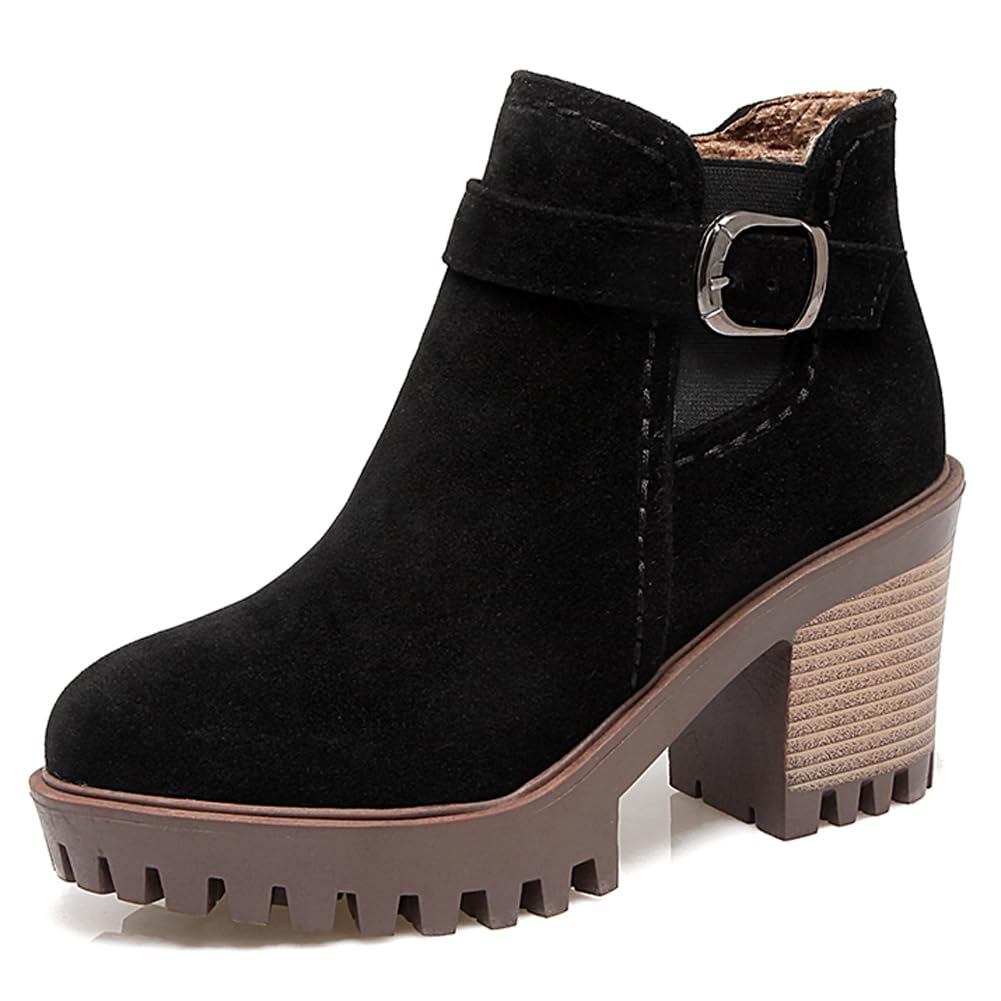 Bottes Chelsea plateforme noires à talons blocs PAYDVOIER taille 34