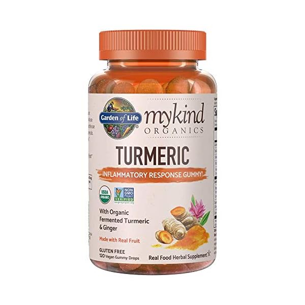 Garden-of-Life-Mykind-Organics-Turmeric-Inflammatory-Response-Gummy-120-Real-Fruit-Gummies-For-Kids-Adults-50Mg-Curcumin-95-Curcuminoids-No-Added-Sugar-Organic-Non-GMO-Vegan-Gluten-Free Garden of Life Organics Turmeric Inflammatory Response Gummy - 120 Real Fruit Gummies for Kids & Adults, 50Mg Curcumin (95% Curcuminoids), No Added Sugar, Organic, Non-GMO, Vegan & Gluten Free