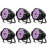 HOLDLAMP 6 stuks 18 LED Par Koplampen, 200W LED podiumlicht 4 in 1 RGBW podiumverlichting schijn...