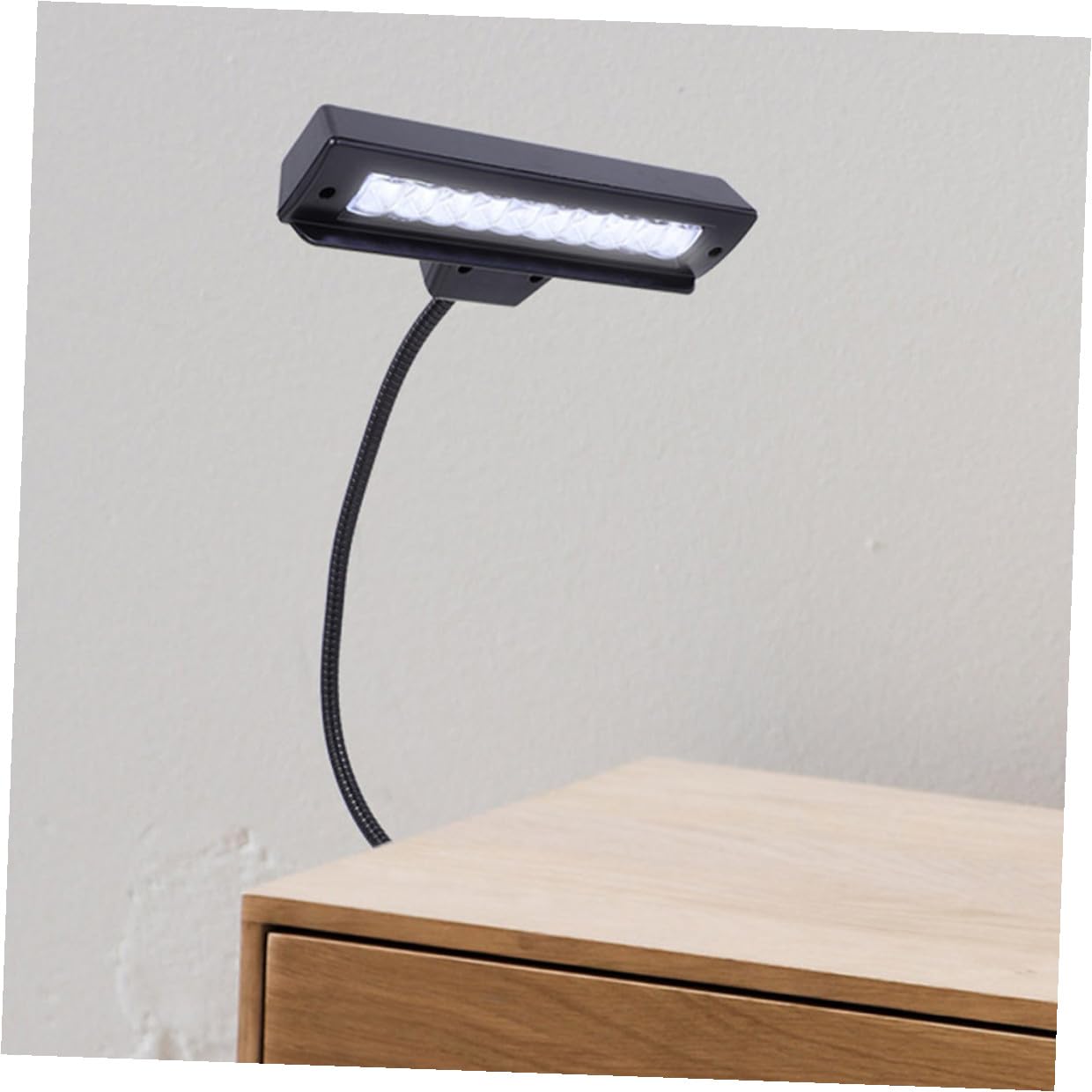 Zerodeko Dimmbare LED Notenständer Beleuchtung mit Klemme Flexible Tischleuchte aus Abs und Metall Platzsparend für Schreibtisch und Musikständer