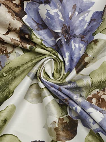 Image of Swayam 90% Blackout Polyester Window Curtain for Living Room & Bedroom | 5 Feet | Room Darkening Curtain with Eyelets | Pack of 1 | Floral Design - Beige & Purple