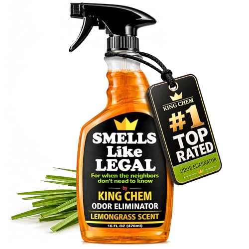 Smells Like Legal™ Lemongrass Odor Eliminator Spray – Powerful Commercial-Grade – Eliminates Smoke, Pet & Food Odors at source – Fabric-Safe, Non-Staining – Biodegradable Air & Fabric Freshener– 16 oz