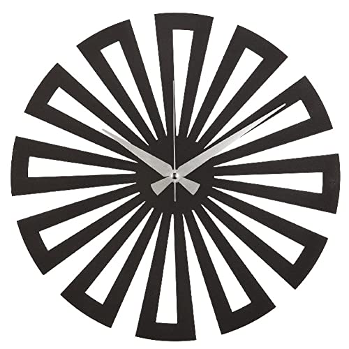 Horloge en acier noir Homemania 50 cm au design minimaliste et épuré