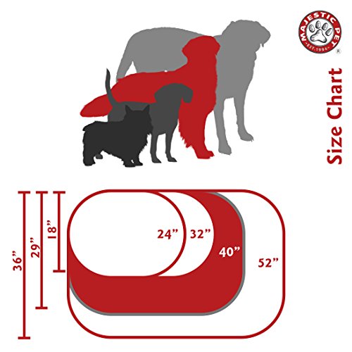 Image of 40 inch Black & Sherpa Bagel Dog Bed By Majestic Pet Products