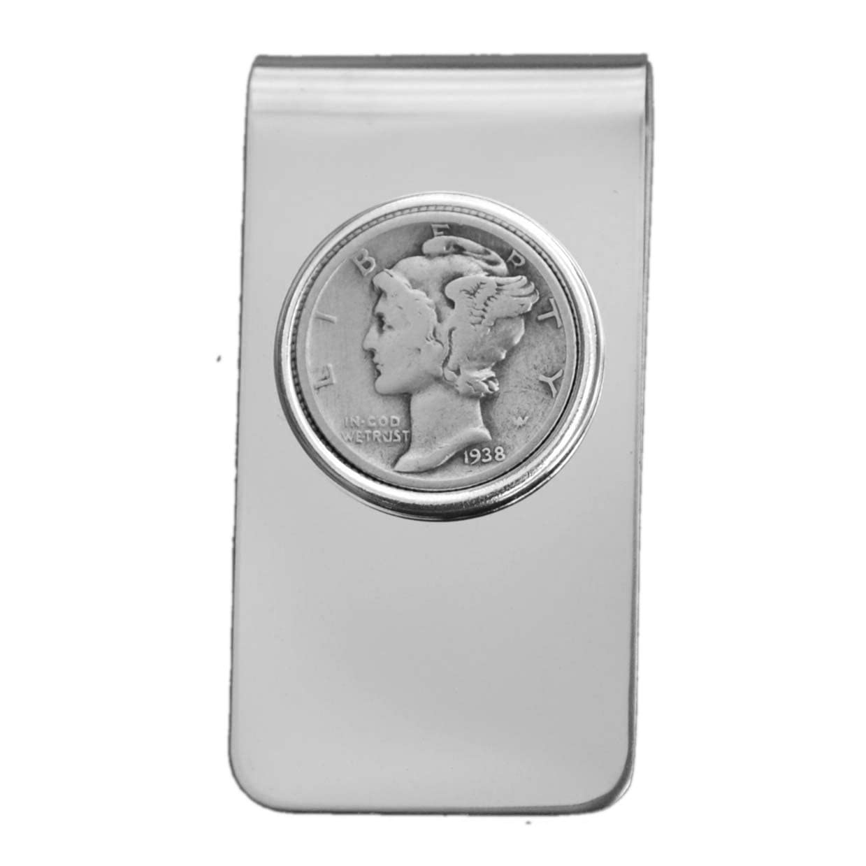 US 1938 Mercury Dime Coin Money Clip New