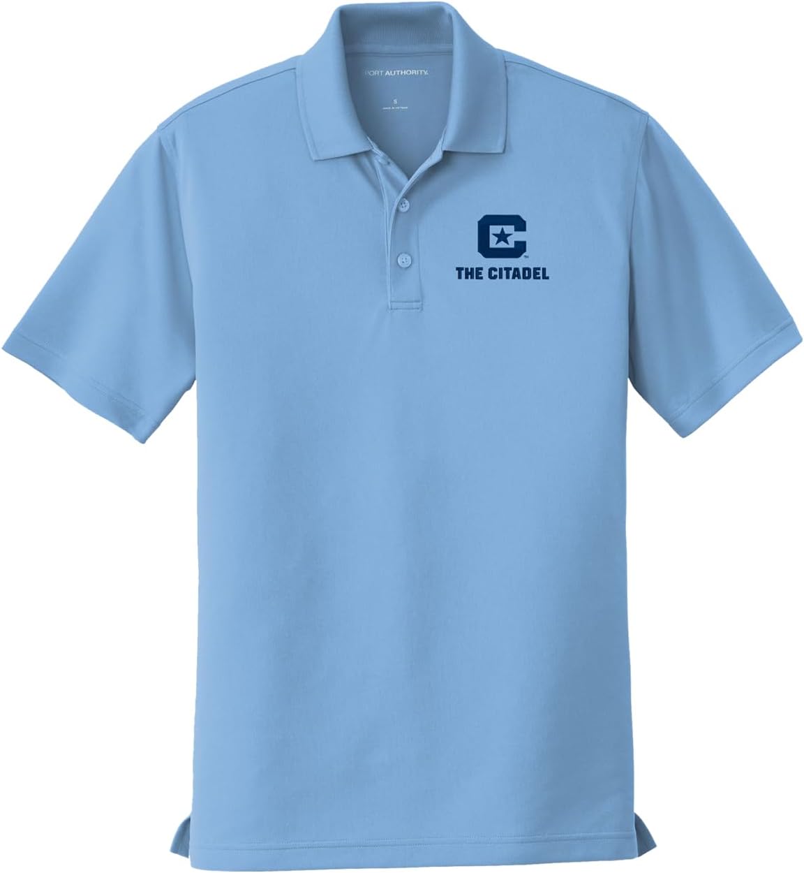 ★★ ★★ South Blue Black Logo Open Collar Polo Grid Wicking Polo with Embroidered Exploring Logo