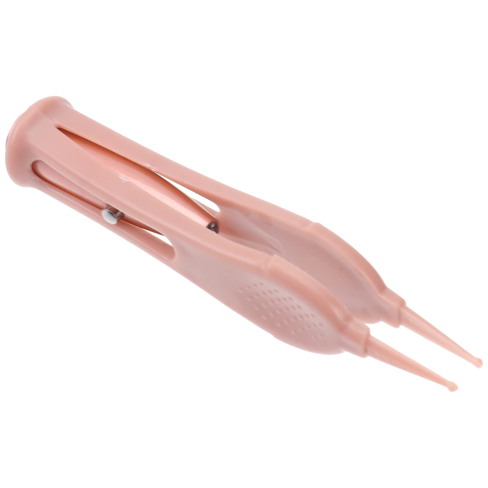 NOLITOY Pince à Épiler pour Bébé Éclairage Led, Acier Inoxydable et Silicone, Poignée Antidérapante, Nettoyage Nez, Oreilles, Nombril, Yeux, Usage Infantile, Pince de Nettoyage Rose
