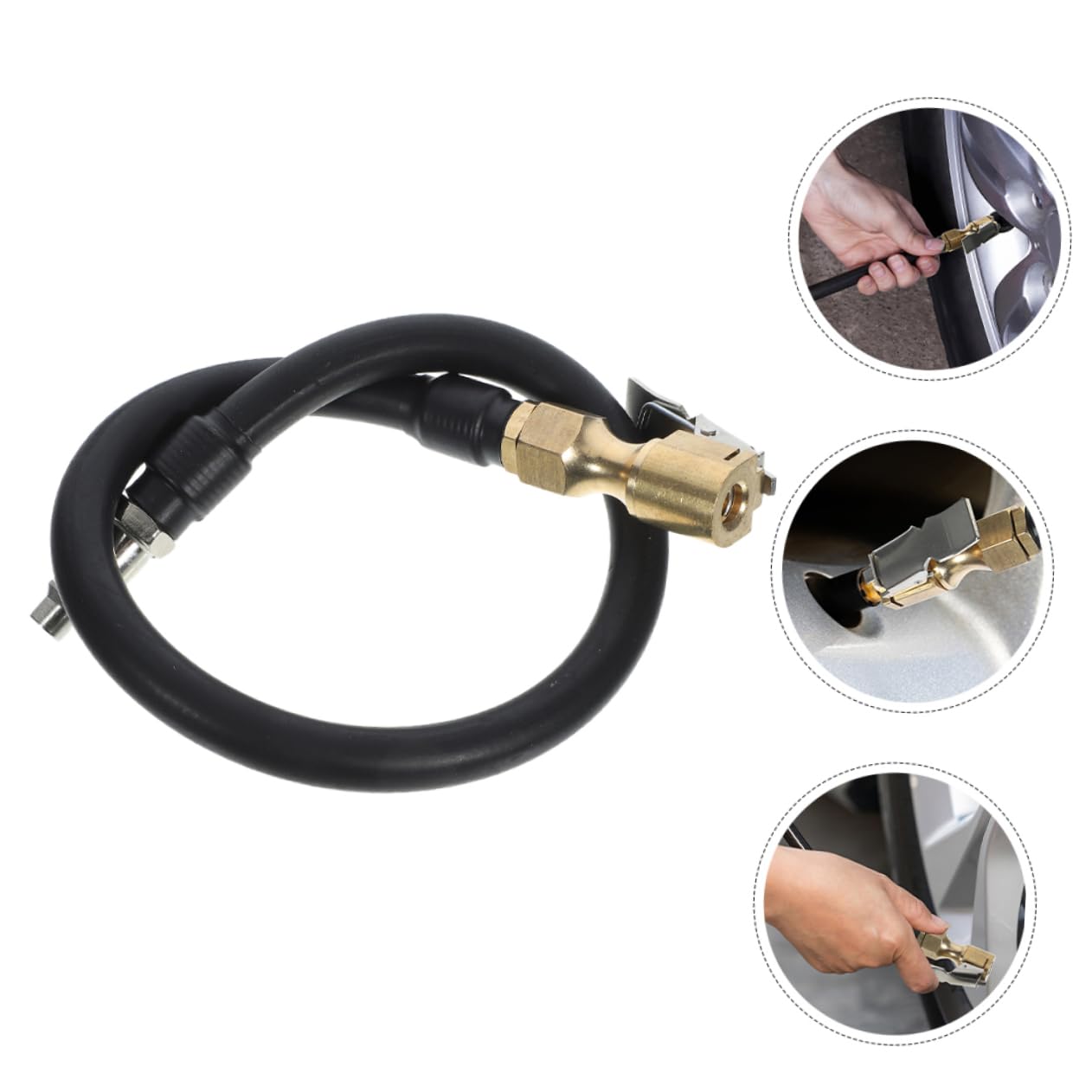 4stücke Tire Inflator Extension Tube Mit Verbesserter Dichtung Für Schnelle Reifenfüllung Langer Schlauch Kompatibel Mit Gängigen Luftkompressoren Und Stahlmaterial Für Hohe