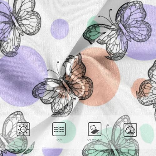 Joisal Butterflies Pastel Little Girl Panties Girls Underwear Toddler Cotton Florals Briefs Kids Undies 2t3