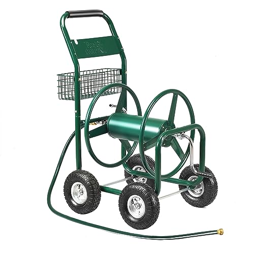 COSTWAY Carrello Avvolgitubo da Giardino in Metallo