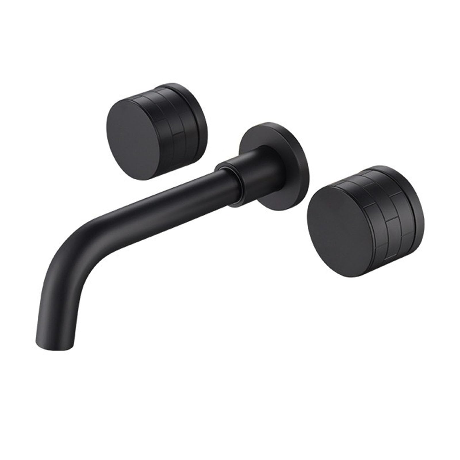 Robinet lavabo encastré noir mat pour une routine bien-être