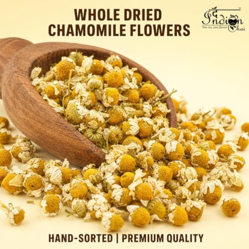 Image of The Indian Chai - Organic Chamomile Tea 250g | Bulk Pack | Promotes Relaxation & Supports Rest | Soothes Mind & Calming | Caffeine-Free, Whole Flower Buds | Herbal Infusion