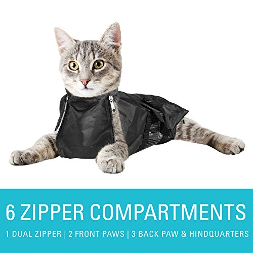 Downtown Pet Supply MDCATBAG Cat Grooming Bag - Cat Restraint Bag With Cat Muzzle - Pet Bag, Ideal For Cat Dental Care thumb #4