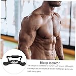 Kisangel Exercise Machines Training Board Bicep Workout Arm Curl Gym Gear Biceps Training Board Man Fitness Tools Bicep Aluminum Alloy Booster Black Arm Arm Belt - Image 2