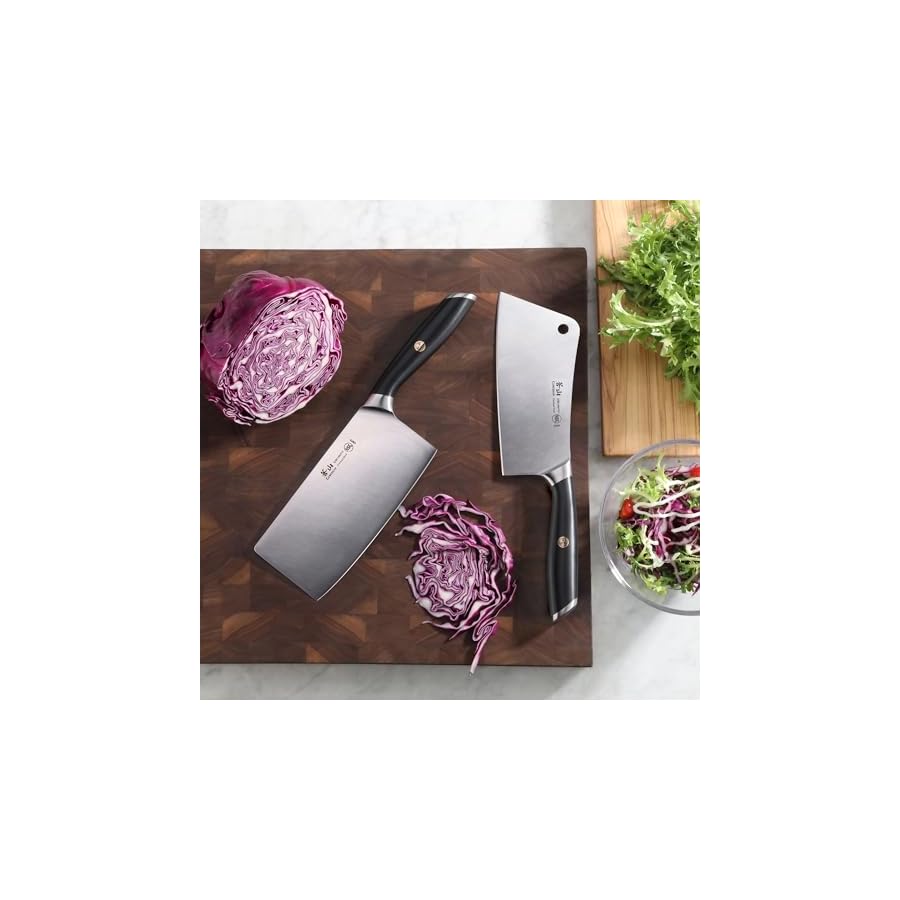 Cangshan L Series 2-Piece Cleaver Set, Forged German Steel (Black)