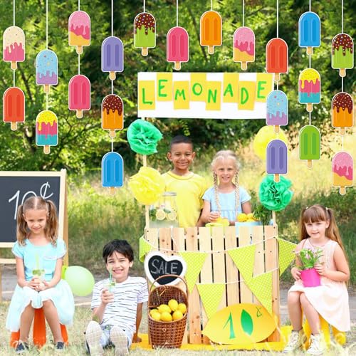 Image of 48Pcs Ice Cream Cut Outs, Colorful Ice Pops Shape Cutouts Summer Bulletin Board Decorations Ice Cream Paper Cut-Outs Summer Theme Party Cutouts for Home Office School Classroom Decor