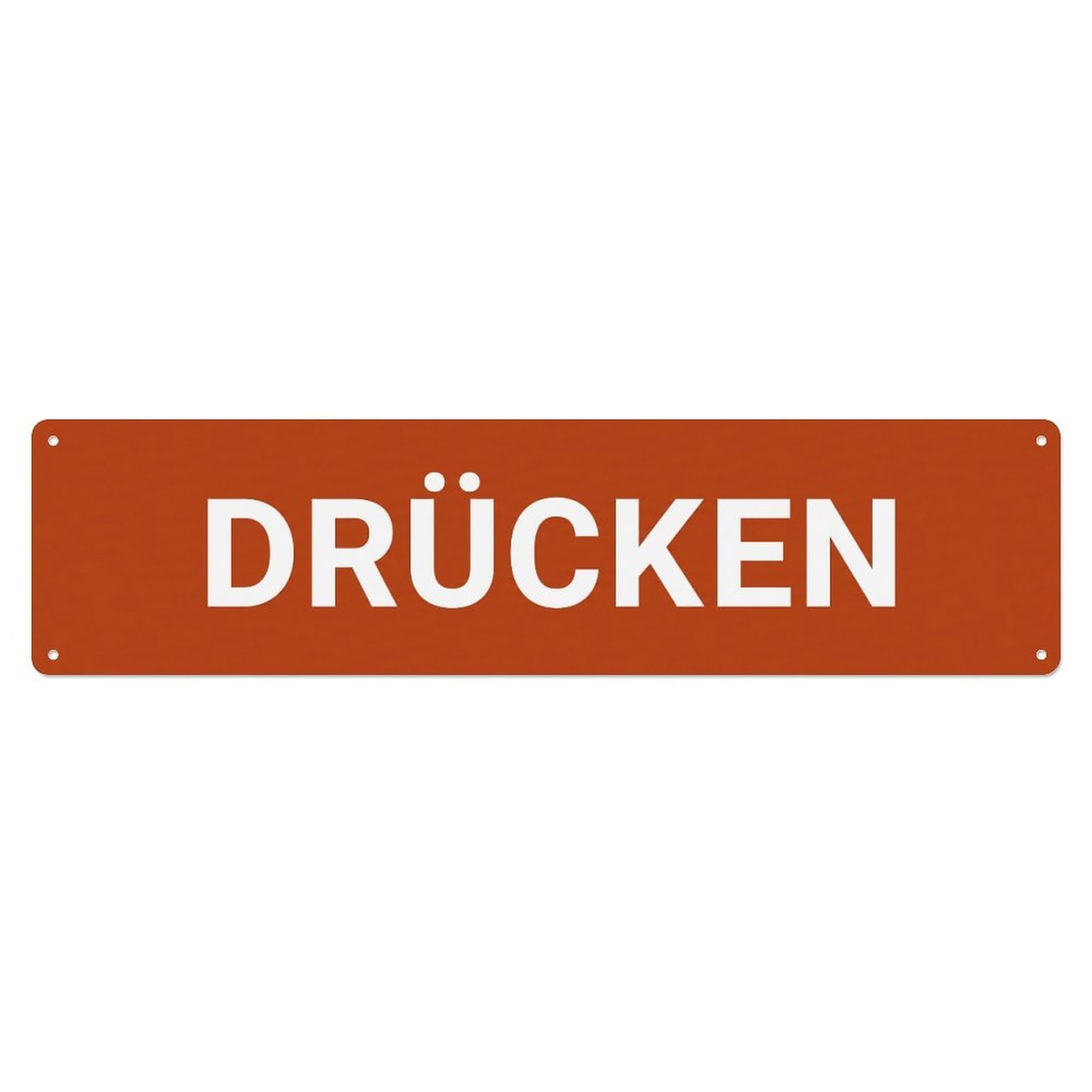 Metal Tin Sign Druecken Push Door Access