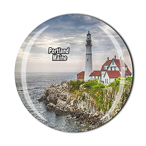Amerika 3D Portland Maine Kühlschrankmagnet Souvenir Kristallglas Magnet Reise-Souvenir Sammlung Geschenk Zuhause Küche Dekoration