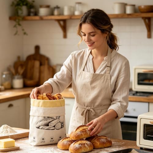 Bolsa para almacenar pan con tratamiento apícola que evita el desperdicio de repostería 3