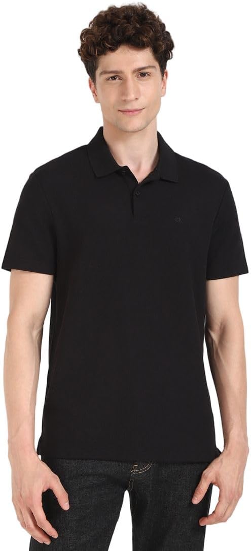 Calvin Klein Mens Micro Waffle Polos