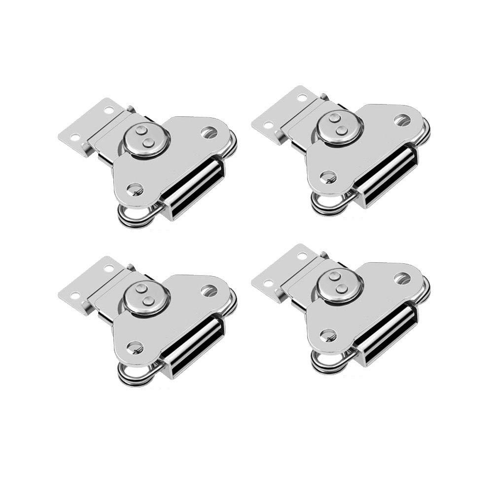 L-Lei Black 4Pack Spring Loaded Butterfly Twist Latch,Toolbox Case Chest 304 Stainless Steel Spring Loaded Toggle Latch Catch Hasp Clasp Clamp