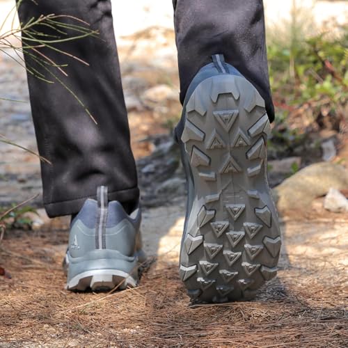 Image of HUMTTO Men's All-Terrain Waterproof Hiking Shoes Lightweight Breathable Anti Slip Outdoor Trekking Trails Shoes
