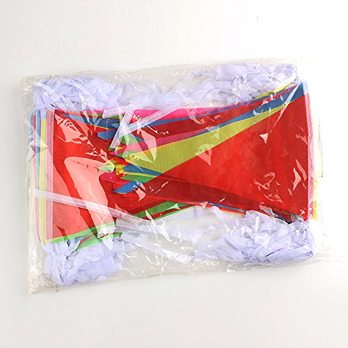 TSMD 750 Ft Multicolor Pennant Banners String Flag Banner, 600Pcs Nylon Fabric Pennant Flags for Grand Opening,Party Festivals Decorations