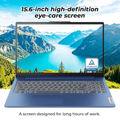 Image of Lenovo IdeaPad Slim 3i Laptop Computer, 15.6 inch FHD Display, 8GB DDR5 RAM, 128GB SSD, Intel N150 CPU, Long Battery Life, Numeric Keypad, Windows 11 with Microsoft 365, Portable for Work & Study